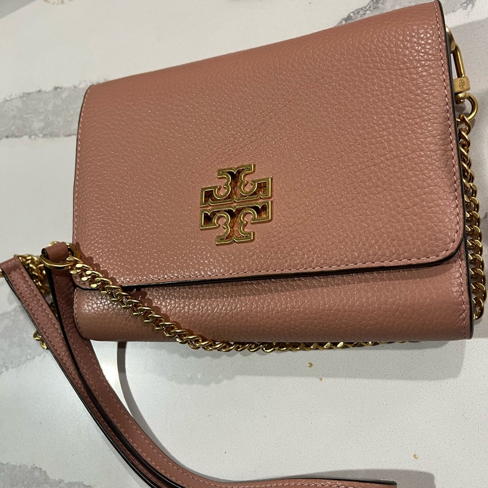 Tory Burch Blush Crossbody Bag with Gold Accents - Picture 13 of 13